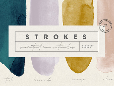 Brush Strokes in 17 Modern Colors