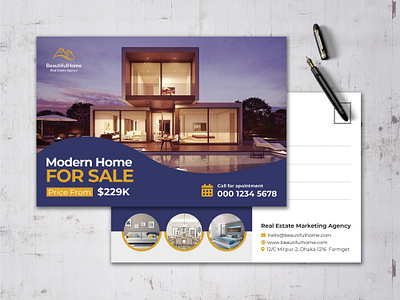 Real Estate Postcard Template advertisement home house mortgage negotiator postcard property postcard real estate real estate postcard realtor postcard sale