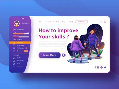 Children playing artwork background branding cartoon character concept illustration procreate ui web design