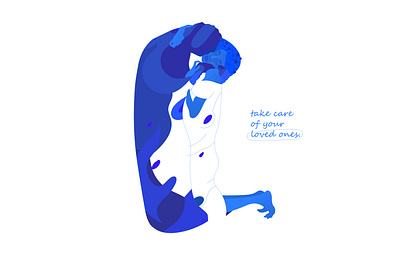 love theme 2020 adobe illustrator blue design flat fluid illustration kiss vector wavy