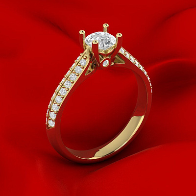 Slim Female Engagement Ring 3D Model jewel jewelery jewellery jewelry jewelry design jewelry designer jewels matrix rhino3d rhinoceros