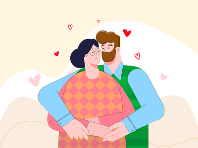 Romantic selfie illustrator