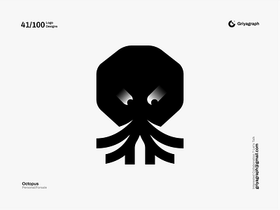 Octopus Logo color creative design flat graphic icon idea identity identity branding line logo minimal modern octopus rounded sea seafood simple symbol vector
