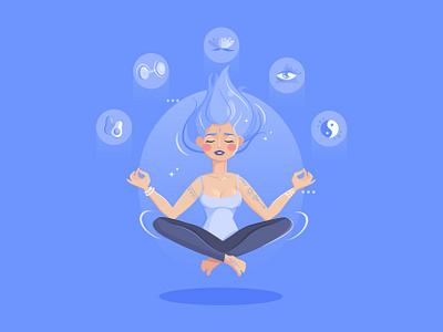 Zen Girl character girl illustration yoga zen