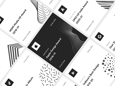 Award card UI apple award black white card ui clean clean design design design award google illustration landing page product design shot sticker ui ui ux ux vector website white