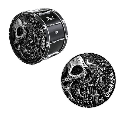 Design done for vagabond320 artwork band merch dark art dark artist drumbass horror art illustration merch design vagabond