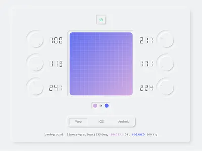 Gradient Machine - Neomorphism color design gradient knob neomorphism soft trend ui