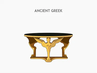 Ancient Greek deck ancient greek chair flat furniture vector