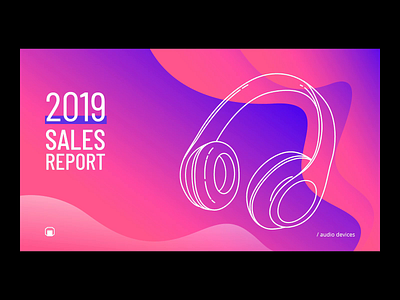 Hearmax | Sales Report presentation animation chart clean color colorful concept creative dark design flat gradient graphic design headphone illustration infographic layout minimal presentation report vector