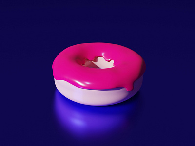 Strawberry Donut - Vinyl Edition 3d blender blender3d c4d cinema 4d donut illustration party sketch strawberry toy design vinyl vinyl toy