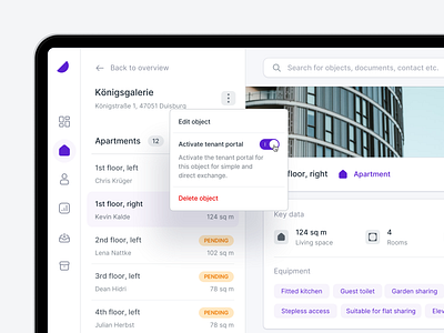 ⚙️ Edit apartments - Property Management account app clean dashboard desktop dropdown edit input interface invoice manage minimal product property ui upload user interface ux web