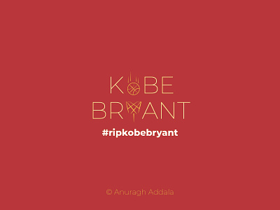 Kobe Bryant art design flat illustration illustrator lettering minimal typography vector