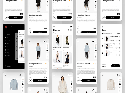 Fashion App app business cart clean design clothing company design eccomerce fashion ios layout design layout exploration minimalist store uiux user experience user interface