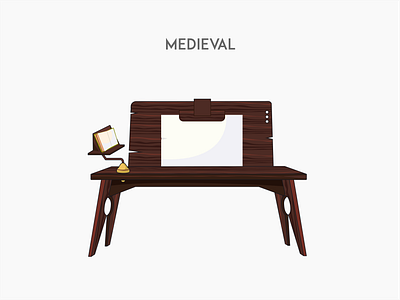 Medieval deck chair flat furniture medieval vector