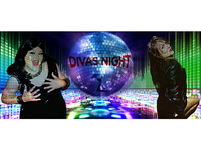 Cabaret Duo Party Event Cover adobe photoshop artist arts cabaret cover dekadenca divas night drag drag queen duo event event branding human woman lady k photo edit photoshop poster visual identity