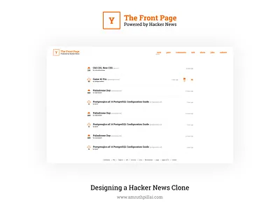 Hacker News Redesign clone feed figma hacker news news redesign speed design tutorial ui