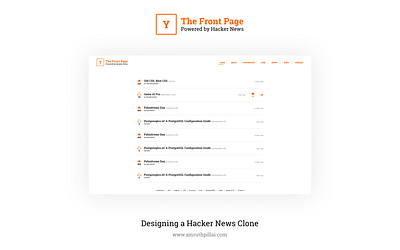 Hacker News Redesign clone feed figma hacker news news redesign speed design tutorial ui