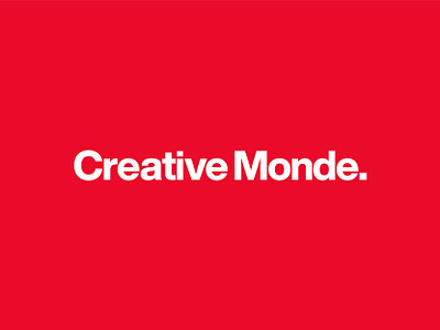 Creative Monde's Logo brand strategy branding business branding creative creativity design studio design system graphic design graphic designer logo mark logotype typeface typogaphy visual design visual identity wordmark