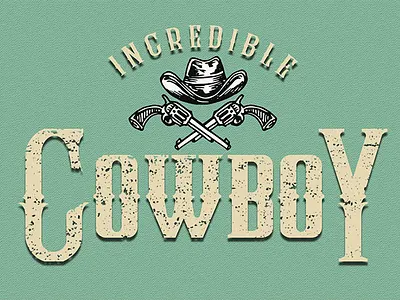 COWBOY logo awesome logo beauty blackletter display font font illustration logo typography vector vintage logo