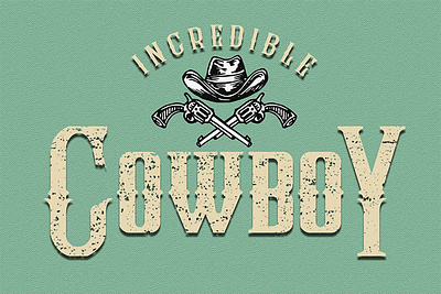 COWBOY logo awesome logo beauty blackletter display font font illustration logo typography vector vintage logo