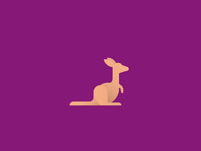 Kangaroo adobe adobe illustrator animal creative creativity design digital art drawing flat design gradient graphic design graphics illustration illustrator logo logo type minimal photoshop pictogram vector