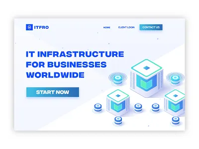 IT Infrastructure homepage design 2020 trend business clean design creative design infrastructure landing page design layoutdesign minimal new remoteworking responsive website tech technology ui vector visual design web webdesign website websitedesign