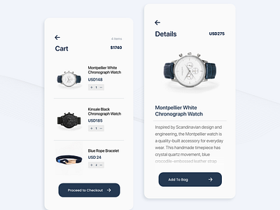 Shopping Cart Concept app app design cart design minimal minimalism mobile ui shopping shopping cart store ui