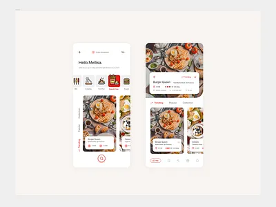 Restaurant App android app app app design design food food app ios popular red redesign restaurant restaurant app trending