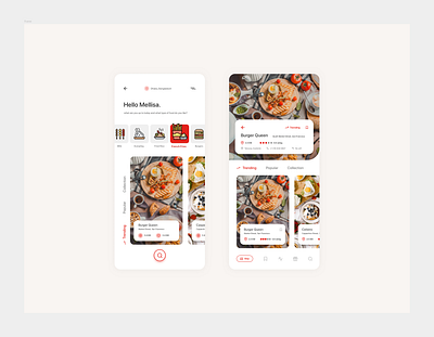 Restaurant App android app app app design design food food app ios popular red redesign restaurant restaurant app trending