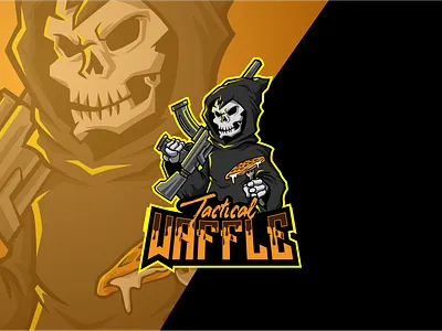 grim reaper esport logo design esport esport logo grim illustration logo logo design mascot logo reaper vector waffle