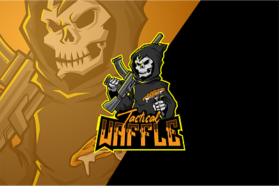 grim reaper esport logo design esport esport logo grim illustration logo logo design mascot logo reaper vector waffle