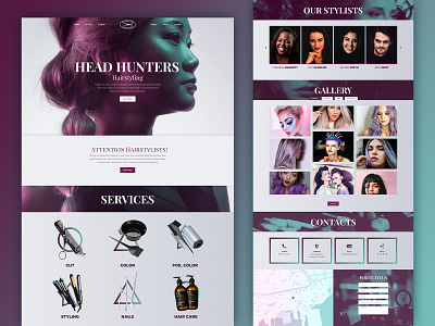 "Head Hunters" Redesign Concept arquentum design concept creative design landing design landingpage redesign concept uidesign ux design webdesign website