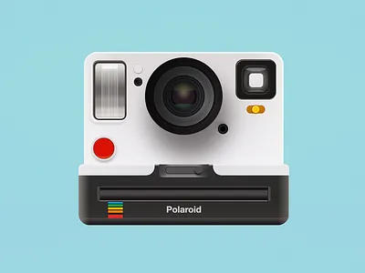 Polaroid Camera made in CSS camera camera icon css css3 design drawing gradient gradient icon gradients html icon illustration minimalistic personal polaroid rainbow skeuomorphic skeuomorphism vector web