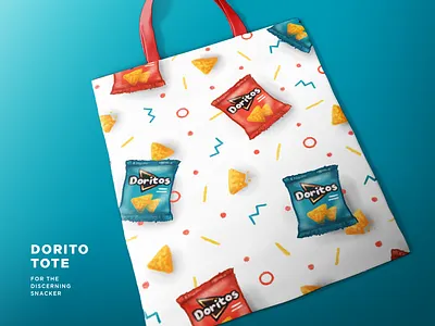 Doritote 90s apparel dorito doritos illustration ipad pro pattern procreate retro snacks textile