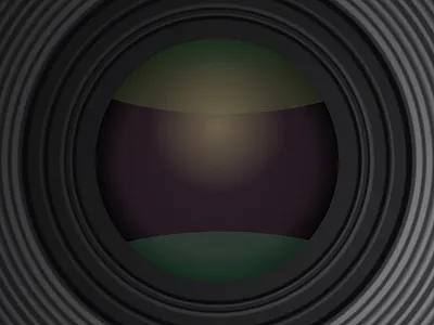 Lens of polaroid camera in CSS camera css design gradient gradients illustration lens personal polaroid reflection reflections reflective skeuomorphic vector web