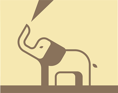 Elephant brown elephant illustration shape yellow