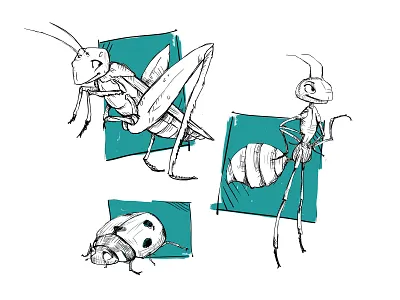 INSECTA CREW 02 animal art animal illustration ant bugs conservation entomology illustration illustrator ladybird ladybug liner locust nature illustration pen science science illustration