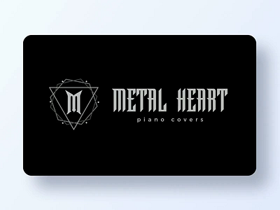 Metal Heart Logo animation branding cover dark dark mode dark theme dark ui design gothic illustration logo metal metal heart motion rock ui web youtuber