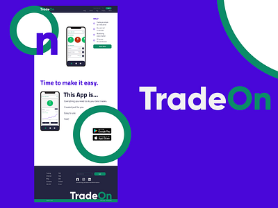 TradeOn Trading Webdesign Landingpage adobe xd adobexd concept homepage homepagedesign landingpage landingpagedesign shares stocks trading trading app uidesign webdesign website website design websiteui webui