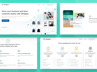 Shoppex Pricing Page app branding design e commerce e commerce app interface landing page marketing site pricing page pricing plan pricing table ui ux web design website