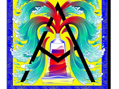 Art creates water adobeillustrator digitalart dropcap germany hamburg hand lettering lettering lines ornament typography vector art vectorart water waterfall waves