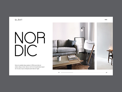 Interior Hero Concept forniture grid hero interior layout minimal process slideshow typography ui web design website