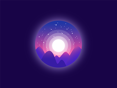 Sunrise adobe illustrator art design icon illustration illustrator landscape logo minamal mountain sky vector web