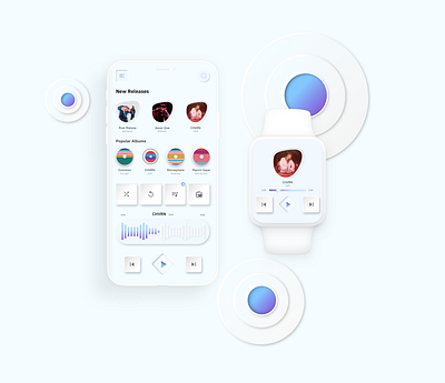 Neumorphic Music App art artist deisgn depth dribbble iphonex music app music ui neumorphic soft design textures ui ui ux uidesign