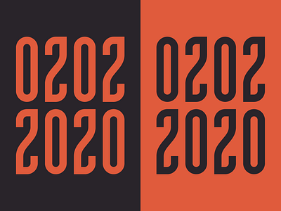 02022020 dates numbers palindrome type typogaphy