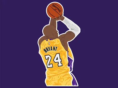 Kobe Bryant basketball design dribbble icon illustration kobebryant lakers nba vector