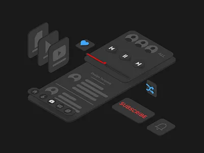 YouTube Essential app branding design flat illustration illustrator isometric illustration web