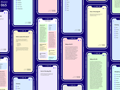 DailyUI 065 - Notes Widget dailyui design mobile mockup sketchapp ui uidesign user experience uxui vector