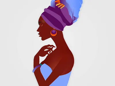 African Woman Illustration african design illustration picture vector