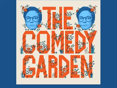 The Comedy Garden Poster comedy poster design illustration lettering poster typography